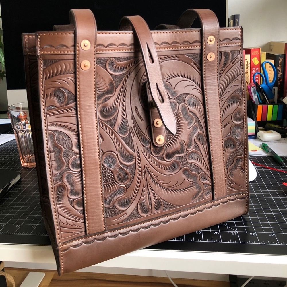 RRL Hand-Tooled Leather Tote